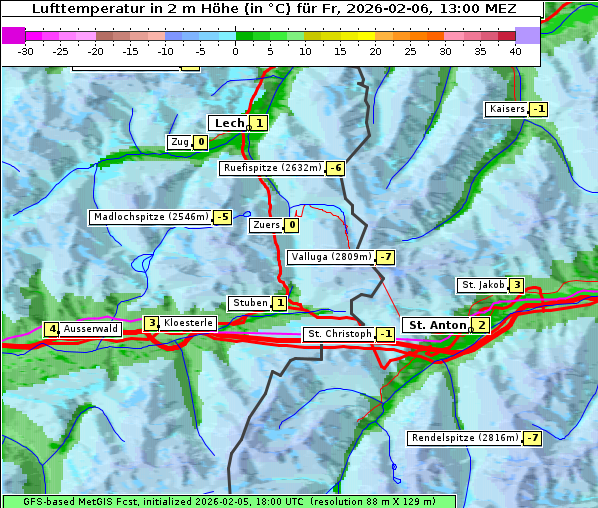 Temperatur, 6. 2. 2026