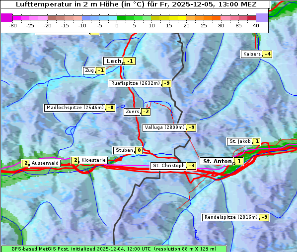 Temperatur, 5. 12. 2025