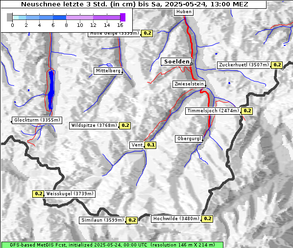 Neuschnee, 24. 5. 2025