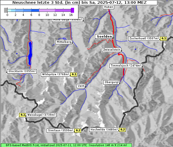 Neuschnee, 12. 7. 2025
