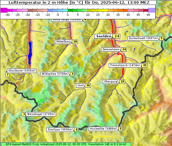 Temperatur, 12. 6. 2025