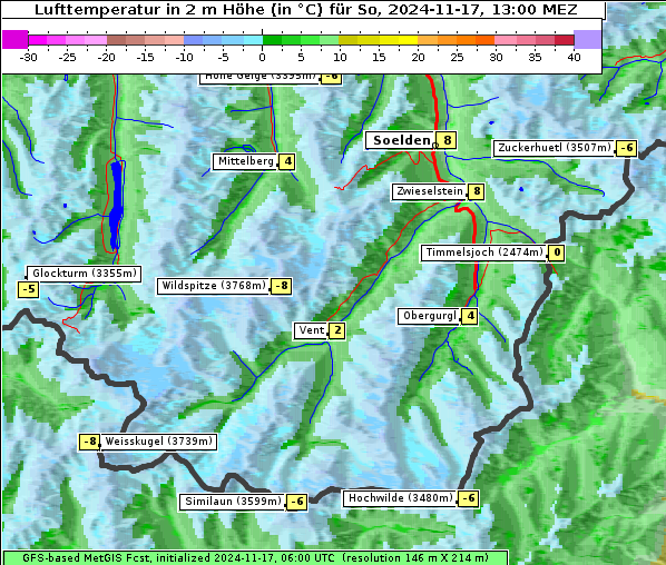 Temperatur, 17. 11. 2024