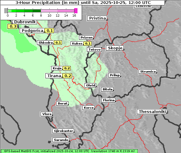 Niederschlag, 25. 10. 2025