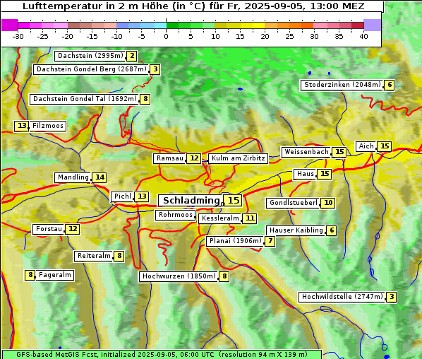 Temperatur, 5. 9. 2025