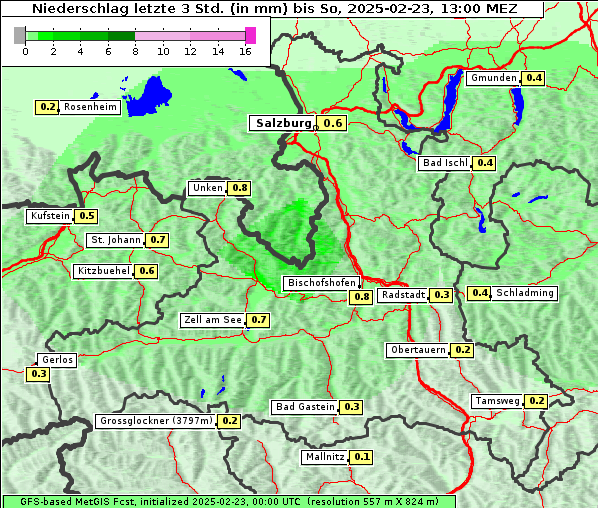 Niederschlag, 23. 2. 2025