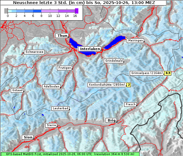 Neuschnee, 26. 10. 2025