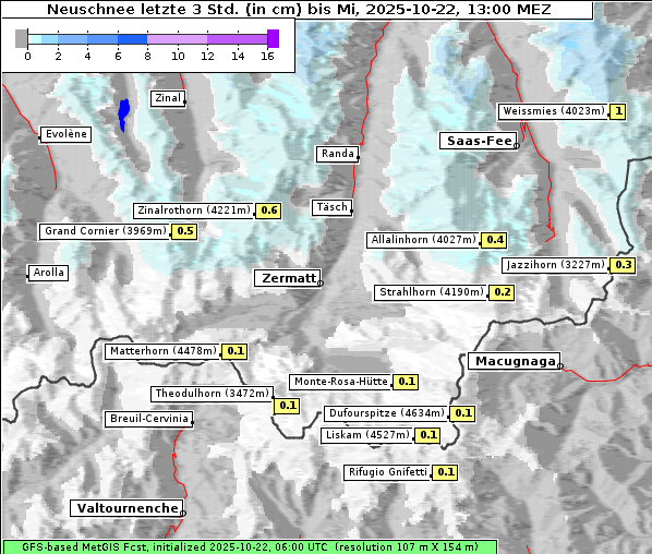 Neuschnee, 22. 10. 2025