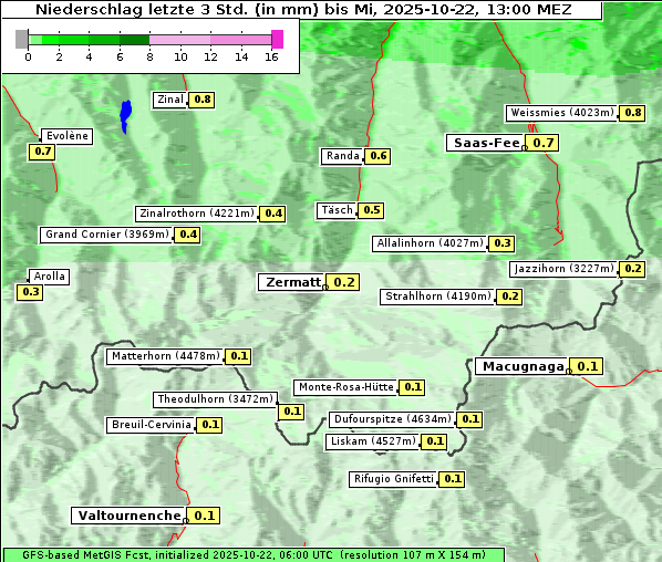 Niederschlag, 22. 10. 2025