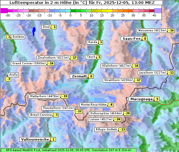 Temperatur, 5. 12. 2025