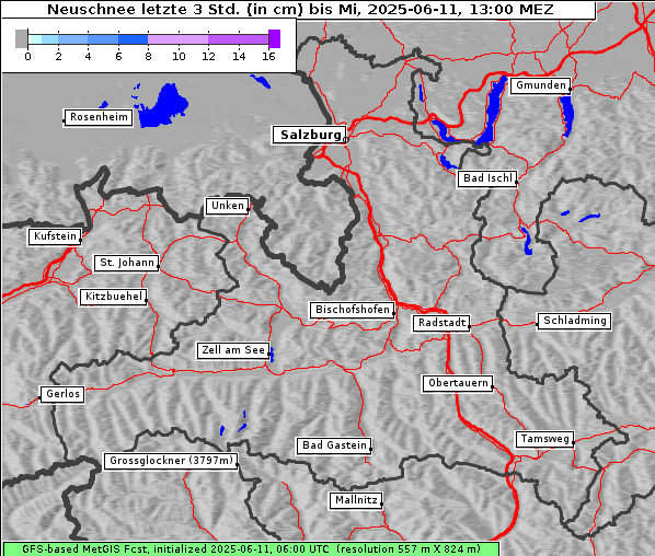 Neuschnee, 11. 6. 2025