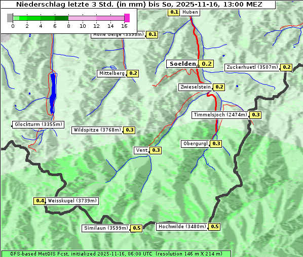 Niederschlag, 16. 11. 2025