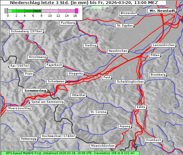 Niederschlag, 20. 3. 2026