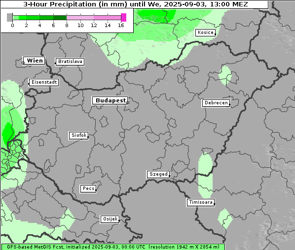 Niederschlag, 3. 9. 2025