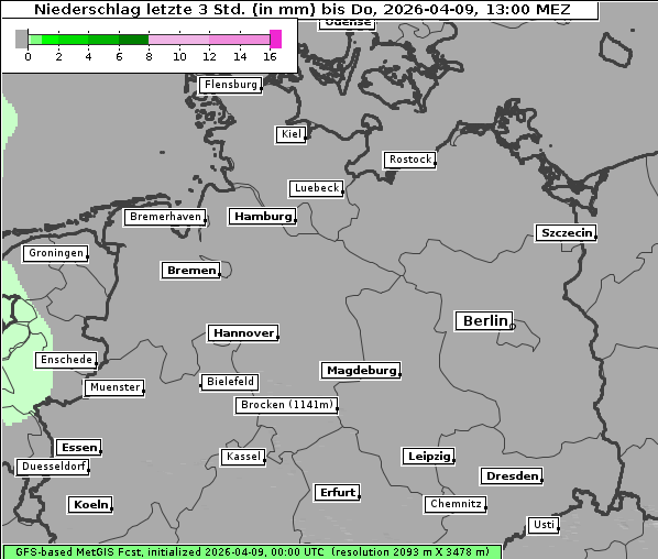 Niederschlag, 9. 4. 2026