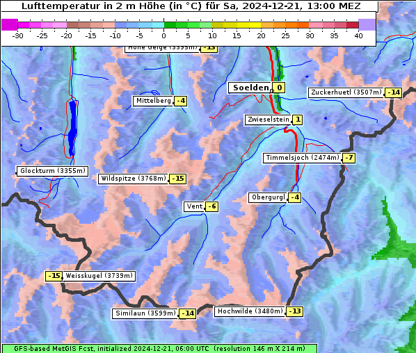 Temperatur, 21. 12. 2024