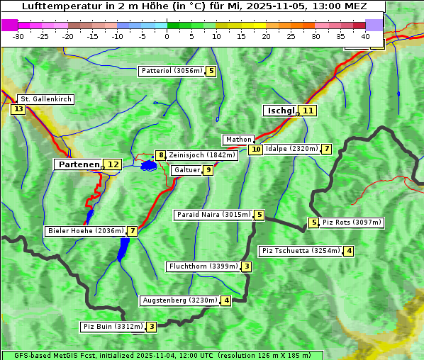 Temperatur, 5. 11. 2025