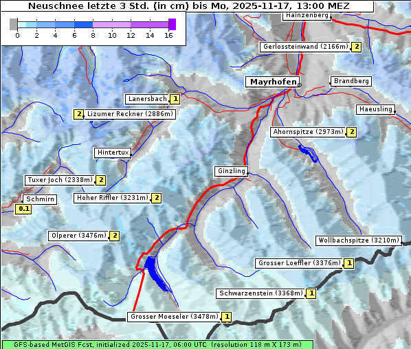 Neuschnee, 17. 11. 2025