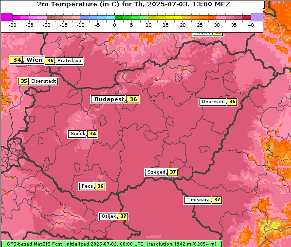 Temperatur, 3. 7. 2025