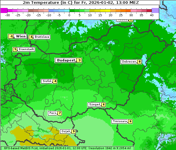 Temperatur, 2. 1. 2026