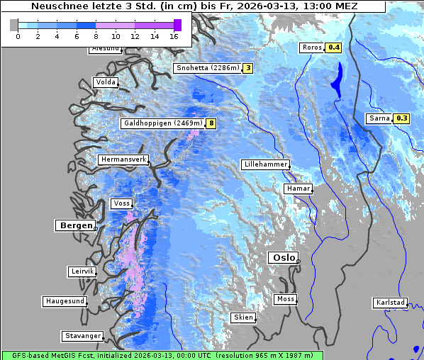 Neuschnee, 13. 3. 2026