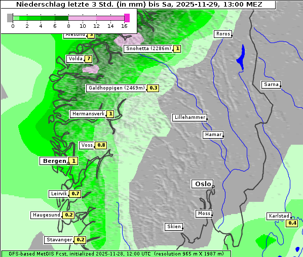 Niederschlag, 29. 11. 2025