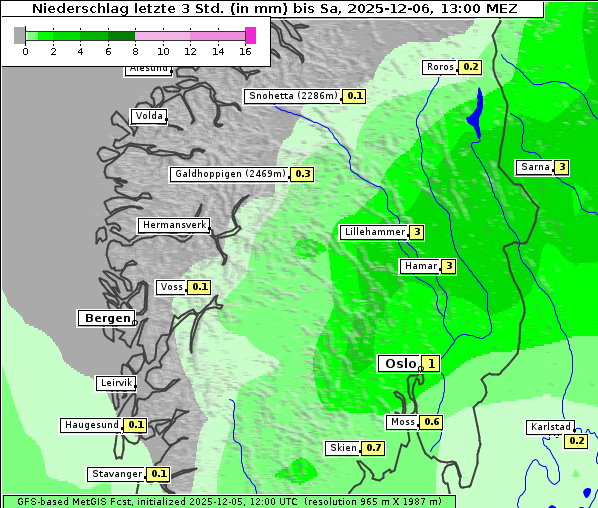 Niederschlag, 6. 12. 2025