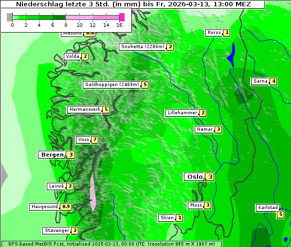 Niederschlag, 13. 3. 2026