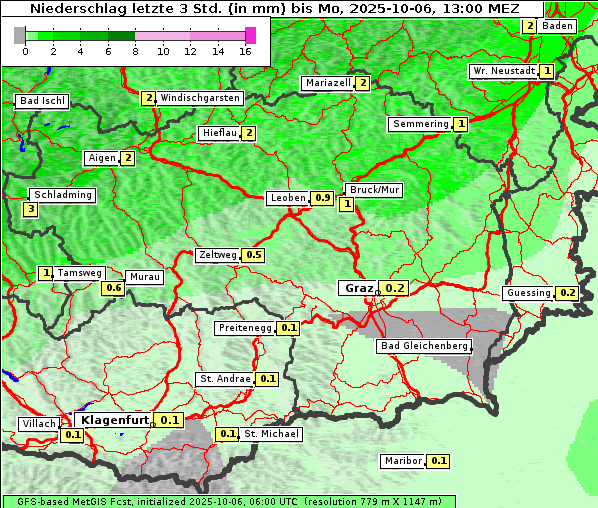 Niederschlag, 6. 10. 2025