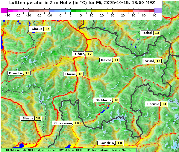 Temperatur, 15. 10. 2025