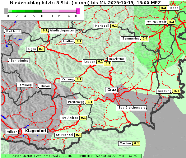 Niederschlag, 15. 10. 2025