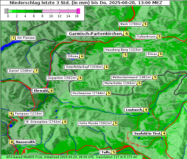 Niederschlag, 28. 8. 2025