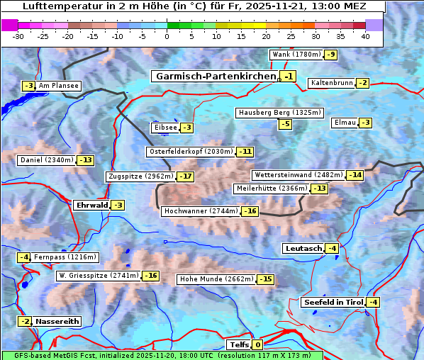 Temperatur, 21. 11. 2025