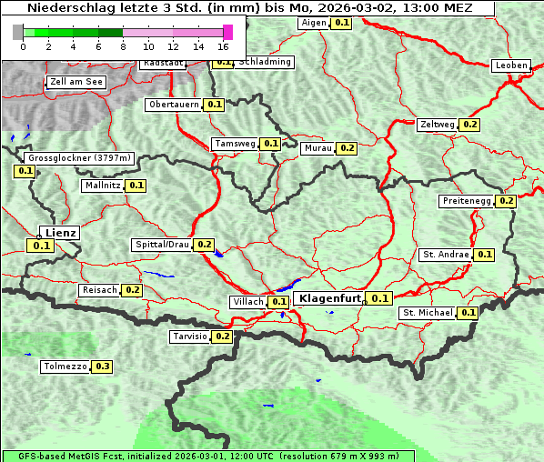 Niederschlag, 2. 3. 2026