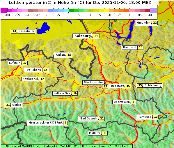 Temperatur, 6. 11. 2025