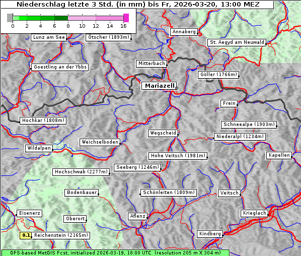Niederschlag, 20. 3. 2026