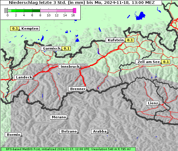 Niederschlag, 18. 11. 2024