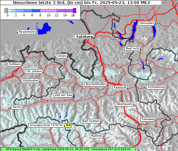 Neuschnee, 23. 5. 2025