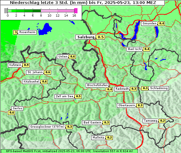 Niederschlag, 23. 5. 2025