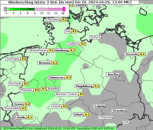 Niederschlag, 29. 10. 2024