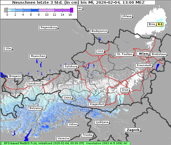 Neuschnee, 4. 2. 2026