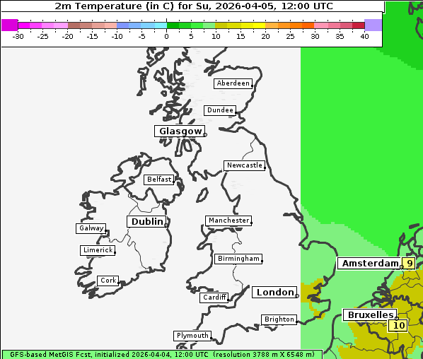 Temperatur, 5. 4. 2026
