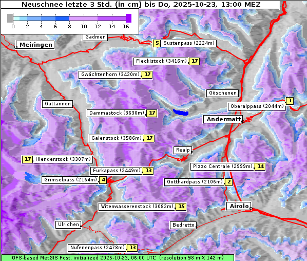 Neuschnee, 23. 10. 2025