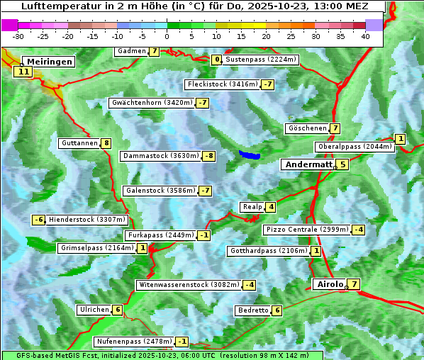 Temperatur, 23. 10. 2025