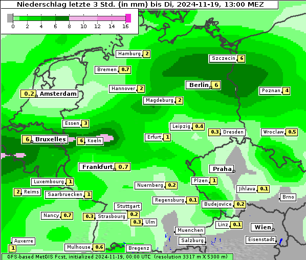 Niederschlag, 19. 11. 2024
