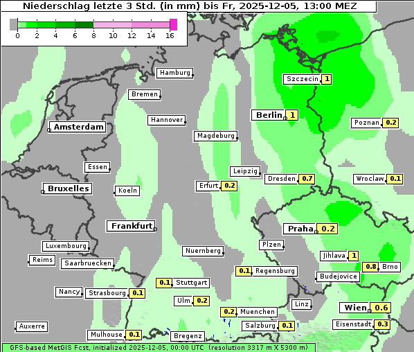 Niederschlag, 5. 12. 2025