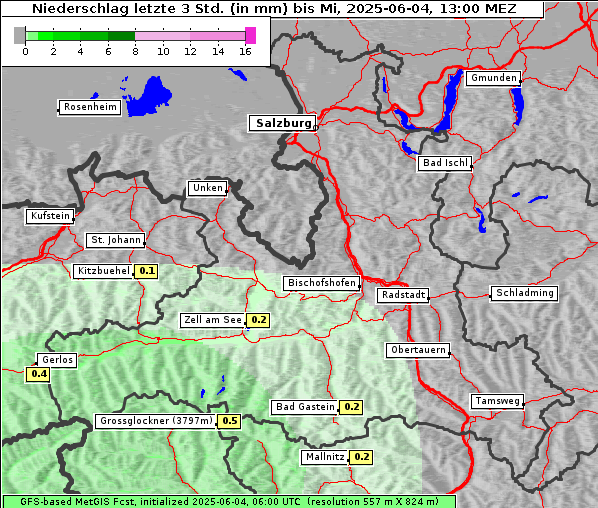 Niederschlag, 4. 6. 2025