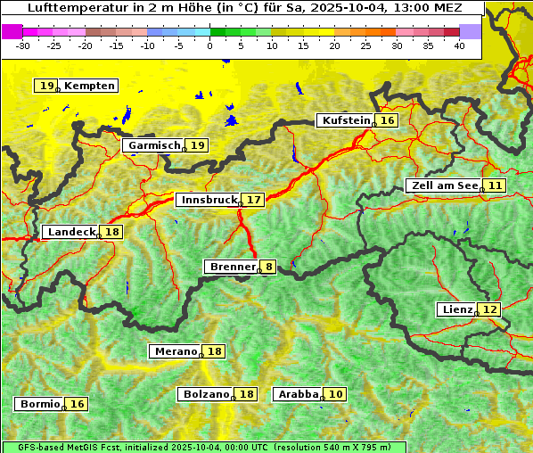 Temperatur, 4. 10. 2025