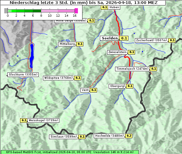 Niederschlag, 18. 4. 2026