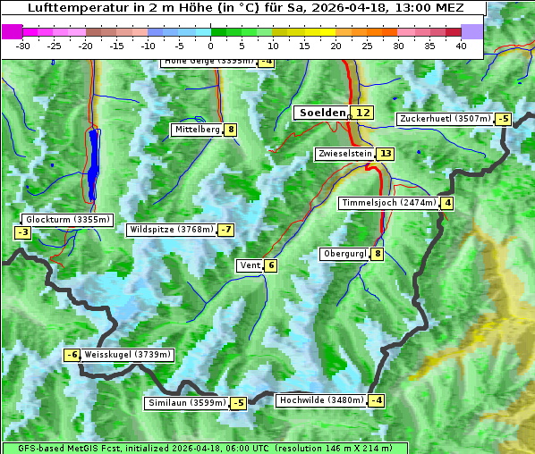 Temperatur, 18. 4. 2026