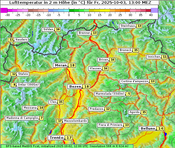 Temperatur, 3. 10. 2025